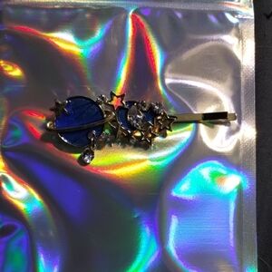 Gold and Blue Star Hair Clip